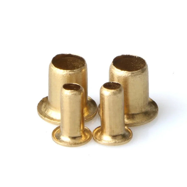 M4 M5 M6 Metal Brass Flat Head Hollow Tubular Rivet Round Head Brass Copper Hollow Tubular Rivet PCB Eyelet