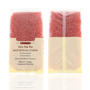 500g de <span class=keywords><strong>cire</strong></span> dure à <span class=keywords><strong>la</strong></span> fraise de haute qualité, sans douleur, pour l'épilation - Product Image 2