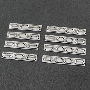 Adesivi personalizzati in metallo cromato loghi 3D digitali per auto 208 <span class=keywords><strong>308</strong></span> 508 3008 4008 5008 adesivi decorativi per bagagliaio - Product Image 2