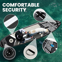 Planche de SUP gonflable Drop Stitch 11' 35" pour la pêche, avec pédale, siège et support de canne à pêche