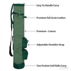 Bolsa de Golf Ligera de Lona para Domingos, con Correa para el Hombro, Bolsa para Palos de Golf con Dos Bolsillos, Bolsa de Transporte para Golf de Domingos - Product Image 4