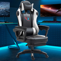 Chaise de jeu réglable personnalisée de haute qualité chaise d'ordinateur de bureau moderne conception tournante chaise de jeu noir bleu