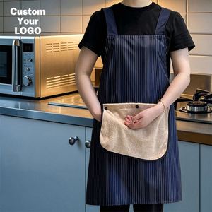 Durable Oil Proof Waterproof Adult <b>Kitchen</b> <b>Apron</b> Custom Cooking Bib with Hand Drying Towels - Product Image 1