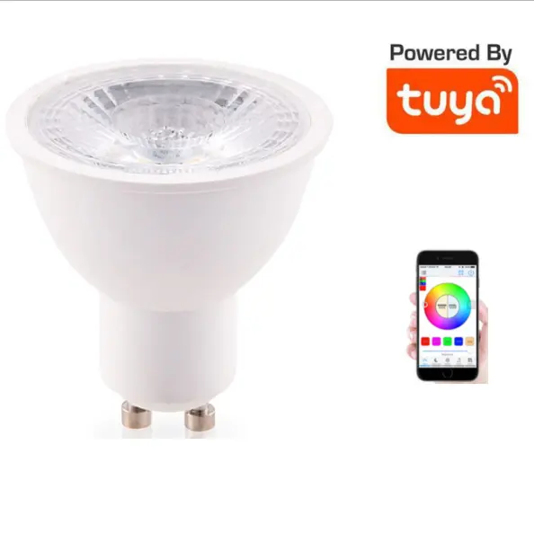 Foco Led inteligente con función de música, 5W, GU10, WIFI, cambiable