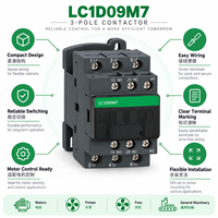 LC1D09M7 TeSys Deca Asli Original 3P 9A 220V AC 50/60Hz Kontaktor Koil Pemasangan Rel DIN untuk Kontrol Motor/Industri