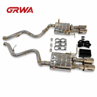 Sistem Knalpot Valvetronic GRWA Hot Sale E92 M3 untuk BMW E90 E93 SS304 Poles Berkilau Tanpa X-Pipe Ujung Knalpot Stainless Steel
