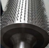 Rouleau à aiguilles de perforation à froid TDF, rouleau à broches en acier sur mesure pour film plastique et tissu non tissé, pour poinçonnage et perforation à froid