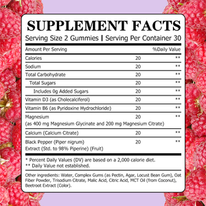 Gummies de glycinate de magnésium chaudes : Soutien immunitaire, équilibre complet, soulagement du stress, et bien-être musculaire, articulaire, osseux et du sommeil - Product Image 2
