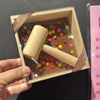 Boîtes d'emballage en bois pour chocolats, économiques, avec couvercle et marteau