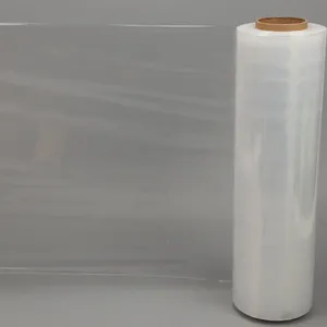 Factory Wholesale Clear <b>Plastic</b> Wrapping Film Pallet Packing <b>Wrap</b> Film 80 Gauge 40kg Transparent Lldpe Stretch Film Jumbo Rolls - Product Image 4