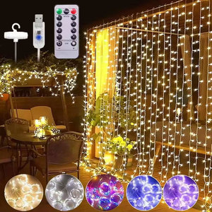 3x3m 300 8 Modes Decorative Garland Luces Cortinas De Navidad Window Waterproof Fairy LED <strong>Curtain</strong> <strong>Light</strong> String Holiday <strong>Light</strong> - Product Image 1