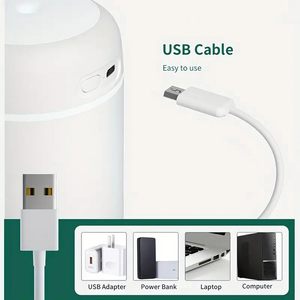 Mini Ultrasonic Atomizer <b>USB</b> Humidifier with 1 Year Warranty 300ml Capacity <36dB Noise for Household Hotel Car School RV - Product Image 5