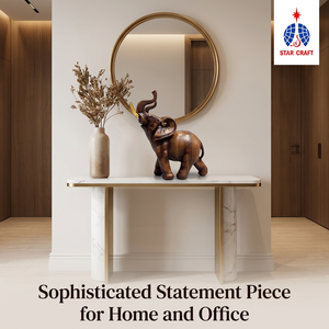 Figura de Elefante Decorativa para el Hogar, Pintada a Mano en Resina, <span class=keywords><strong>con</strong></span> Textura de Madera - Escultura de Animal Pequeño, Figura de Elefante en Pose - Product Image 3