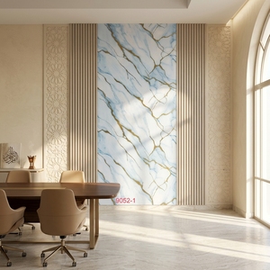 Panneau mural en <span class=keywords><strong>PVC</strong></span> imperméable effet marbre brillant moderne avec finition miroir UV, plaque <span class=keywords><strong>de</strong></span> marbre imitation avec veines réalistes pour <span class=keywords><strong>salle</strong></span> <span class=keywords><strong>de</strong></span> <span class=keywords><strong>bain</strong></span> - Product Image 2