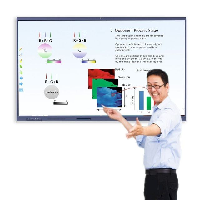 Quality 4K Interactive Smart Display Panel 65 Inch LCD Touch Mirror Classroom Interactive Whiteboard Android 14.0 OS 20-40 Touch