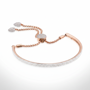 IGL Certified Rose Gold 7 Inches Round Cut Diamond <b>Bangle</b> <b>Bracelet</b> for Women & Children Best Wholesale Price - Product Image 2