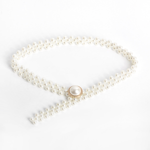 <span class=keywords><strong>Ceinture</strong></span> élastique élégante pour <span class=keywords><strong>femme</strong></span> avec boucle en alliage et perles, idéale pour la décoration de robes, accessoire <span class=keywords><strong>chic</strong></span> amincissant - Product Image 6