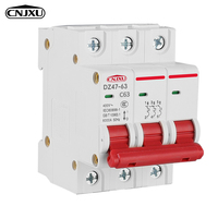 DZ47-63A 6A 10A 16A 20A 32A 40A 50A 63A 400V Tipe C Mini Circuit Breaker MCB 35mm Pemasangan Rel Din Kapasitas Pemutusan 6KA