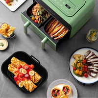 Revêtements de friteuse à air en silicone résistant à la chaleur casserole de four en silicone panier de friteuse à air réutilisable accessoires de pot de friteuse à air