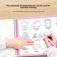 Ensemble de 6 cahiers réutilisables à rainures pour l'apprentissage de l'écriture, avec stylo magique, alphabet, chiffres, dessin, jouet éducatif pour enfants d'âge préscolaire, cadeau