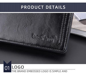 Baellerry – <span class=keywords><strong>portefeuille</strong></span> en cuir PU pour hommes, porte-monnaie classique Style court, porte-cartes fossile pour hommes, 2023 - Product Image 4