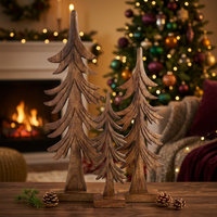 Décoration de Noël moderne en bois personnalisée, ornement de vacances fait main, mini arbre artificiel sur pied, décoration de table de festival, directement de l'usine