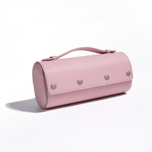Wholesale Manufacturer Cylinder Leather Watch Travel Roll Premium Watch Box Watch Case Leather