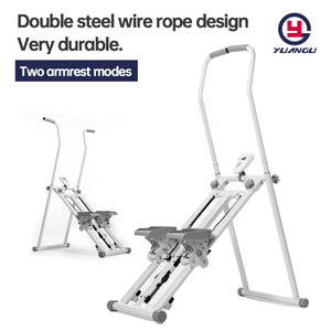 เครื่องเดินบันไดแบบพับได้ สายสลิงเหล็กคู่ แข็งแรงทนทาน สำหรับออกกำลังกายคาร์ดิโอ ใช้ในบ้าน - Product Image 1