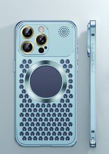 डिजाइनर मेटल हीट रेडियेटिंग चुंबकीय अरोमाथेरेपी आईफ़ोन के लिए 14 15 बड़े विंडो लेंस फिल्म और स्प्रिंग लॉक के साथ - Product Image 3