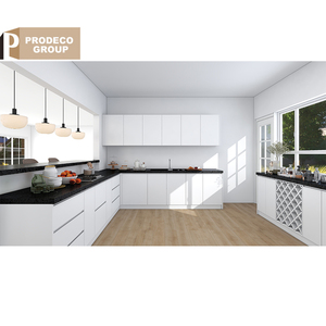 Meuble d'évier de cuisine autoportant Prodeco moderne et écologique avec robinet, charnière et panier coulissant pour l'automatisation des projets - Product Image 2