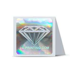 Gores Kustom Stiker Hologram Keamanan Nomor Seri Kode QR Label Hologram 3D dengan Sistem Verifikasi Keamanan