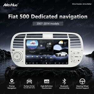 Accesorios Interiores para Vehículos de Fábrica Meihua, Unidad Principal con Pantalla Táctil de 7 Pulgadas, Reproductor Multimedia para Automóvil con WiFi 4G y DSP para <span class=keywords><strong>Fiat</strong></span> <span class=keywords><strong>500</strong></span> 2007-2014 - Product Image 2