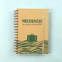 Adapté pour agenda journal intime, papier Kraft, couverture rigide, Notebook à spirale personnalisé, avec bandes élastiques et colorée, meilleure qualité