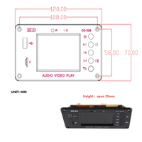 Carte décodeur MP3 BT 5.0 Récepteur audio stéréo Lecteur vidéo HD FLAC WAV APE Décodage Radio FM USB TF pour amplificateur de voiture