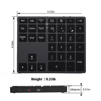 JOMAA Wireless Three Model Numeric Keypad Wireless Rechargeable Numpad Keyboard untuk Pad Laptop Keyboard Angka Nirkabel Berkabel