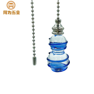 Colgante de cristal Tongwei para ventilador de 30.5 cm con cadena electrochapada para accesorios de luz de ventilador de techo - Product Image 1