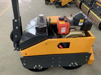 Rouleau compacteur vibrant autoporté à double tambour Kama Mini 178Fse, petit compacteur de sol et de béton, économe en énergie, force de compression de 24KN