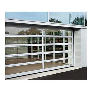 Horizontal Transparent Glass Sectional Garage Doors with Great Sealing Effects