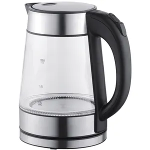 1.7L Classic design hot sale promotion 2200W high power fast boiling healty Glass Electric Water Kettle