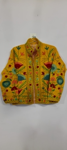 Chaqueta Corta de Invierno Hecha a Mano de Terciopelo Vintage Suzani con Bolsillo | Chaqueta Estilo Bohemio | Chaqueta Bomber |   Abrigo de Invierno Acolchado de Algodón Suzani - Product Image 3