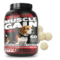 Complément alimentaire Bully Max Muscle Builder Power Tabs (60 comprimés) - Pack liquide - Soutien immunitaire - Digestion sensible - Pour chiots et adultes