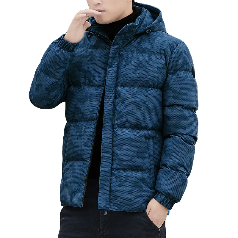2022 nuevo estilo Abrigo acolchado de algodón para hombre Otoño e Invierno acolchado con capucha cálida chaqueta a prueba de frío chaqueta acolchada de algodón