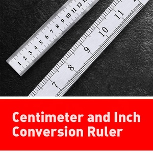 Foska klassische Edelstahl-Metall-Legelei Silber Farbe 8 Zoll 12 Zoll 20 Zoll 24 Zoll 40 Zoll doppelseitige Skala-Legelei <span class=keywords><strong>Patchwork</strong></span>-Legelei - Product Image 4