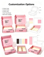 Boîte cadeau rigide haut de gamme écologique à couvercle entièrement ouvrable avec impression intégrale personnalisable pour les accessoires de beauté et de maquillage