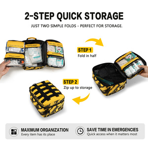 BUNKER INDUST Trousse de premiers soins de 520 pièces pour le camping en plein air, survie, trousse <span class=keywords><strong>médicale</strong></span> IFAK, sac d'urgence en polyester 1000D, bande réfléchissante - Product Image 5