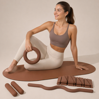Ensemble de yoga et pilates personnalisé avec logo - Anneaux de résistance, tapis et blocs en silicone écologiques pour les entraînements de fitness à domicile