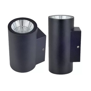Lampe de jardin LED carrée noire, design cube, style nordique, éclairage haut/bas, extérieur, IP65, pour extérieur/intérieur - Product Image 4