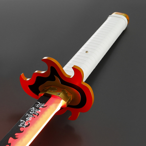 Sabre laser Kyojuro <span class=keywords><strong>Rengoku</strong></span>, épée lumineuse, Katana Nichirin, Kimetsu Yaiba, Sabre des Flammes Hashira, jouet lumineux en alliage d'aluminium, vente en gros - Product Image 4
