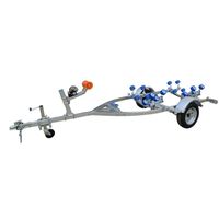 Remorque de bateau légère galvanisée à chaud, capacité de charge de 500 kg, résistante à la corrosion et pratique