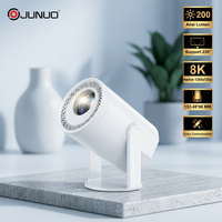 Projecteur JUNUO TURN1 moderne Android 14 à courte focale, écran immersif de 235 pouces avec haut-parleurs intégrés